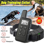 Ogrlica za dresuru pasa Električni udar Vibracija Zvuk Anti-lajanje Daljinski elektronički Ogrlice Vodootporne potrepštine za kućne ljubimce