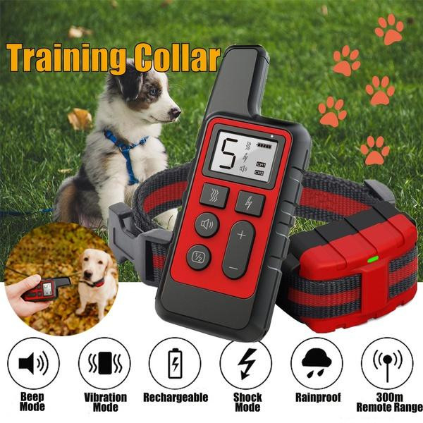 Ogrlica za dresuru pasa Električni udar Vibracija Zvuk Anti-lajanje Daljinski elektronički Ogrlice Vodootporne potrepštine za kućne ljubimce