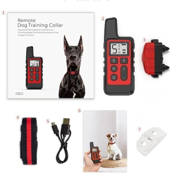 Ogrlica za dresuru pasa Električni udar Vibracija Zvuk Anti-lajanje Daljinski elektronički Ogrlice Vodootporne potrepštine za kućne ljubimce