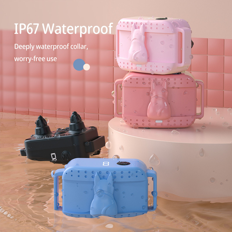 Dispozitiv anti-latrat pentru câini Opriți lătratul câinelui Guler personalizat pentru antrenament pentru câini Echipament de dresaj fără fir Guler electronic Reducere de 40%