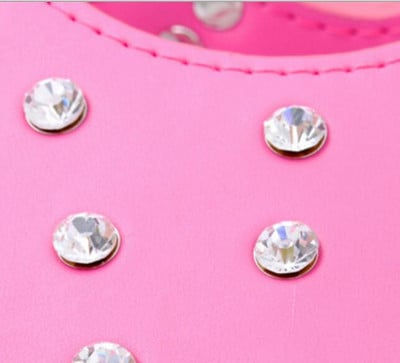 Ham pentru câini, cu țepi, din piele PU, pentru câini, pentru câini mare, Pitbull, Bully Husky Terrier, pentru câini mare, pentru câini, cu diamant, din PU