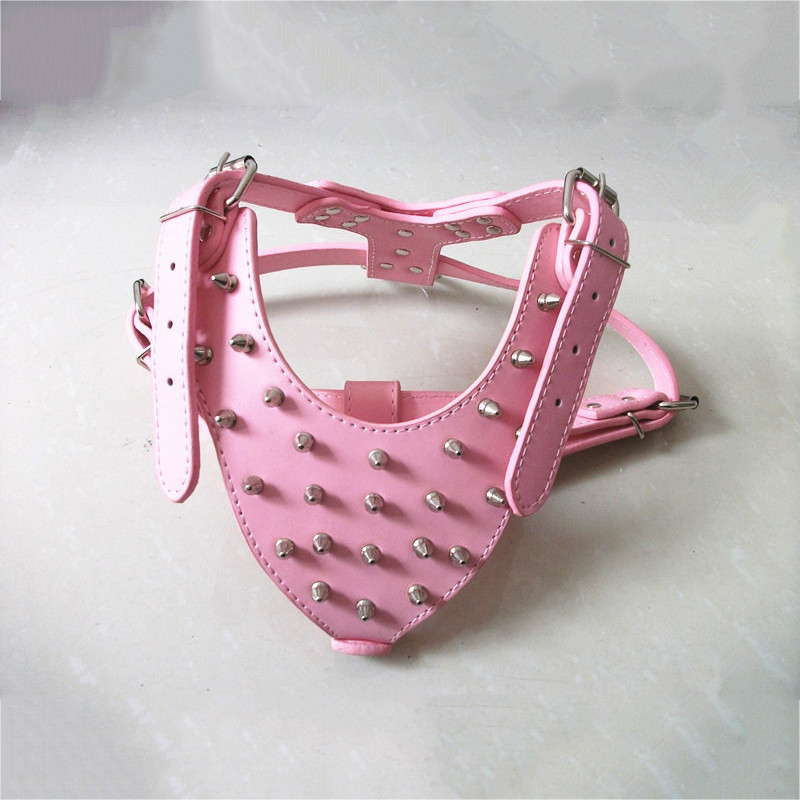 Ham pentru câini, cu țepi, din piele PU, pentru câini, pentru câini mare, Pitbull, Bully Husky Terrier, pentru câini mare, pentru câini, cu diamant, din PU