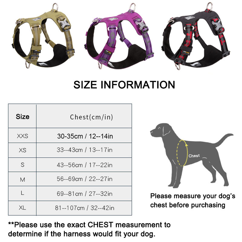 Truelove`i veekindlad koerarakmed, kerged hingavad helkurrakmed koerale väikesele ja suurele turvatreeningu vest