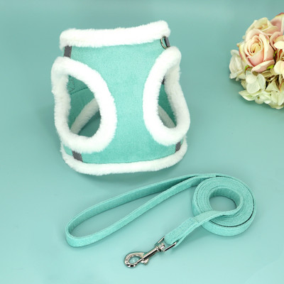 Peegeldav talvine soe koerarakmete jalutusrihma komplekt Pehme paks lemmiklooma vesti rakmete rihm reguleeritav väikestele keskmistele suurtele koertele chihuahua