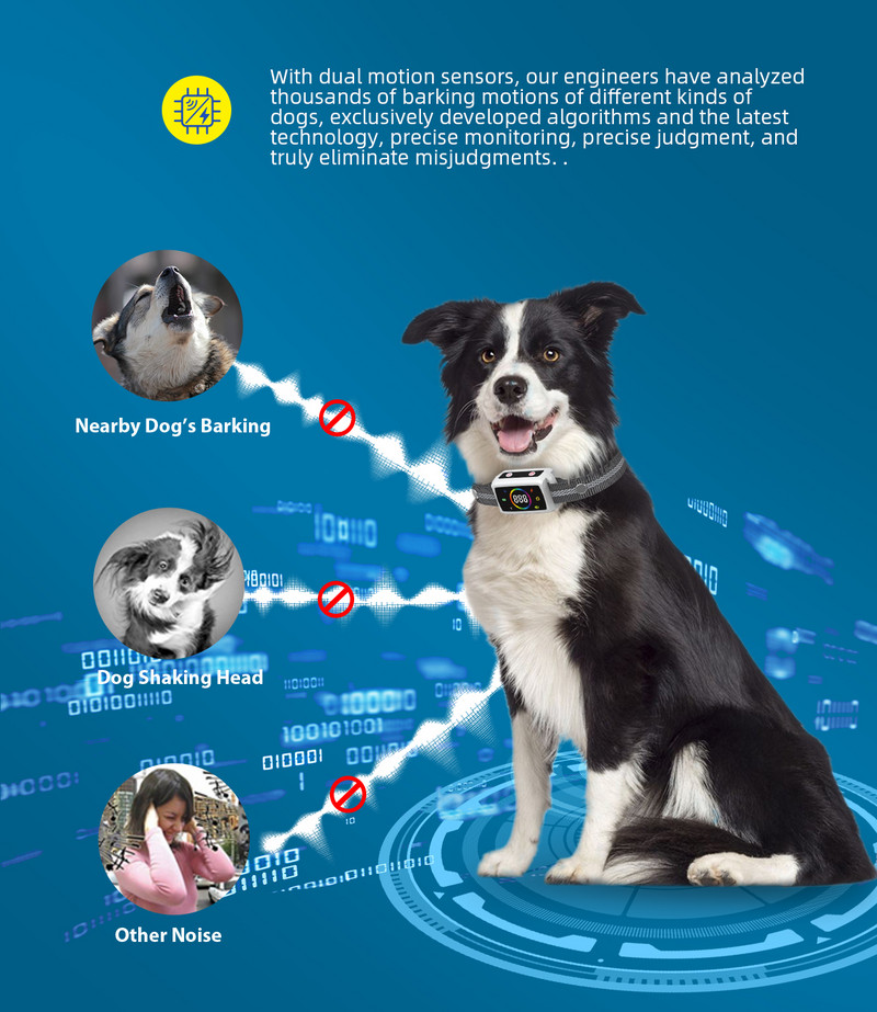 Oprire automată inteligentă a lătratului cu senzor dublu Tehnologie anti-judecare greșită Dispozitive anti-latră rezistente la apă