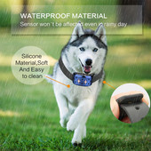 Αυτόματο κολάρο κατά του φλοιού με κραδασμούς ήχου Έξυπνο κολάρο κατοικίδιων, επαναφορτιζόμενο κολάρο γαβγίσματος σκύλου IP7 αδιάβροχα περιλαίμια εκπαίδευσης σκύλων