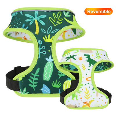 Ham reversibil pentru câini, cațeluș reflectorizant, pisicuță, ham, vestă, ajustabilă pentru animale de companie, pentru câini mici, mijlocii mari, pisici, chihuahua pug