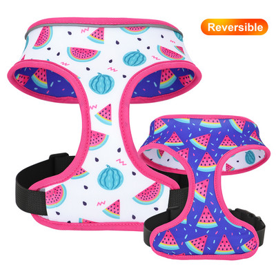 Ham reversibil pentru câini, cațeluș reflectorizant, pisicuță, ham, vestă, ajustabilă pentru animale de companie, pentru câini mici, mijlocii mari, pisici, chihuahua pug