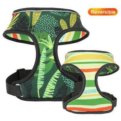 Ham reversibil pentru câini, cațeluș reflectorizant, pisicuță, ham, vestă, ajustabilă pentru animale de companie, pentru câini mici, mijlocii mari, pisici, chihuahua pug