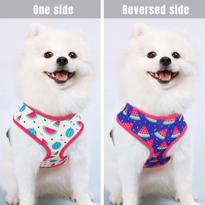 Ham reversibil pentru câini, cațeluș reflectorizant, pisicuță, ham, vestă, ajustabilă pentru animale de companie, pentru câini mici, mijlocii mari, pisici, chihuahua pug