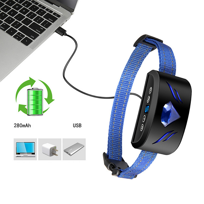 10 buc Opritor pentru lătrat de câine Opritor pentru lătrat pentru animale de companie șoc electric Opritor automat pentru lătrat zgarda de dresaj de câine