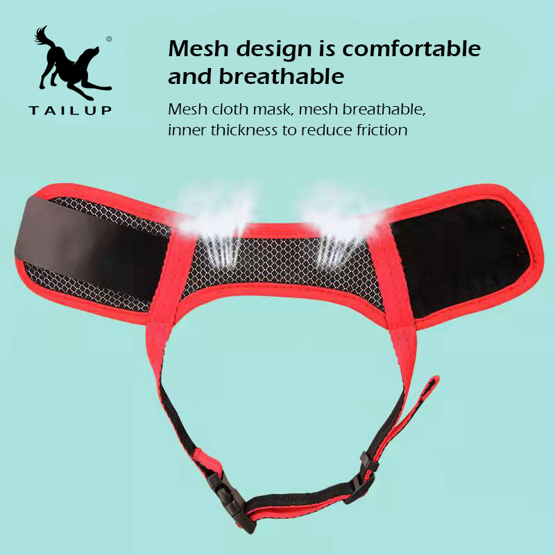 TAILUP Lemmiklooma suu koonud koertele Koerte tarvikud Reguleeritav koera koon Hingav koera suu kate koonu kaelarihm haukumisvastane