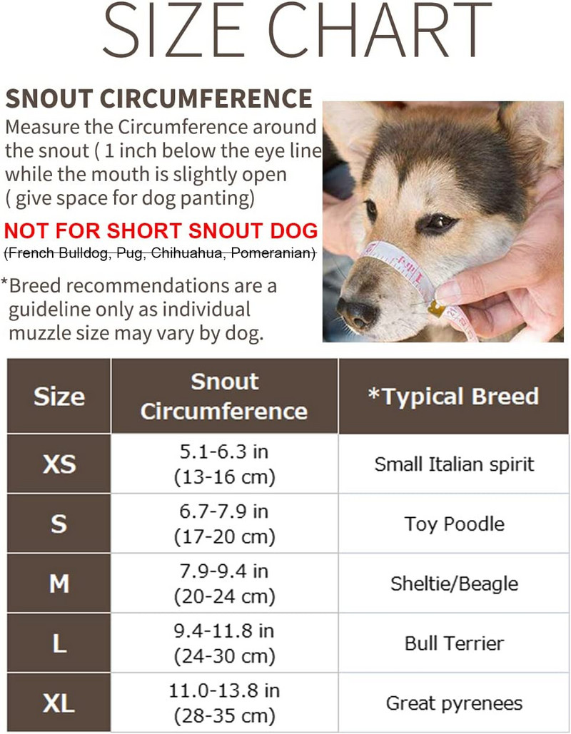 Kvėpuojantis ir reguliuojamas šuns snukis, odinis, patogus, saugus, apsaugantis nuo lojimo, leidžia gerti ir valgyti naudojant antkaklius