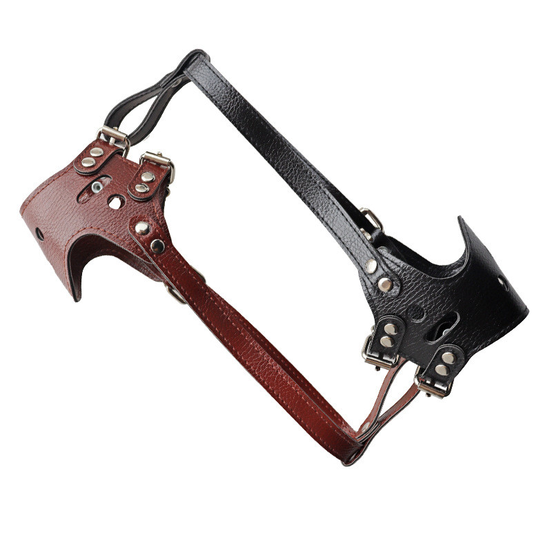 Kvėpuojantis ir reguliuojamas šuns snukis, odinis, patogus, saugus, apsaugantis nuo lojimo, leidžia gerti ir valgyti naudojant antkaklius