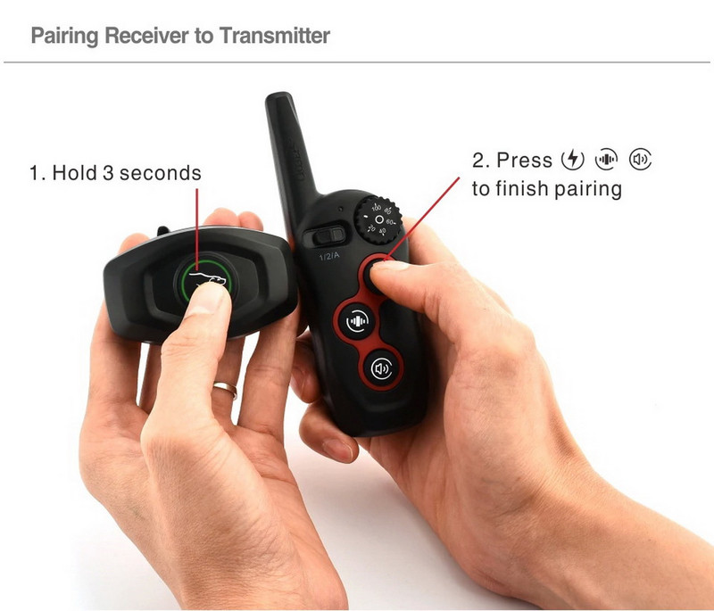 Remote Control Dog Training & Anti Bark Collar 400M Rechargeable Electric Waterproof Collar