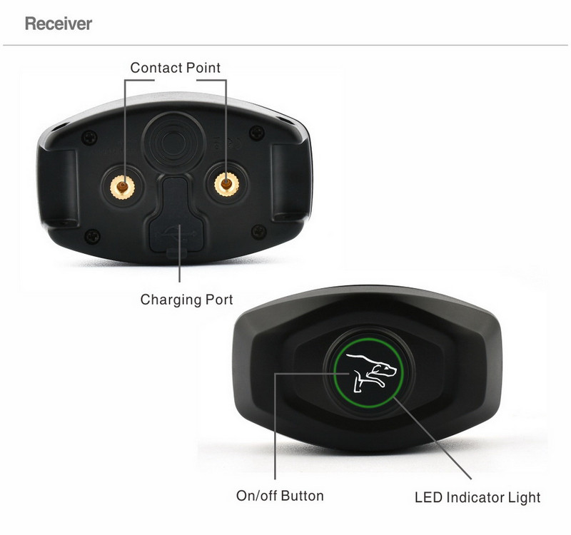 Remote Control Dog Training & Anti Bark Collar 400M Rechargeable Electric Waterproof Collar