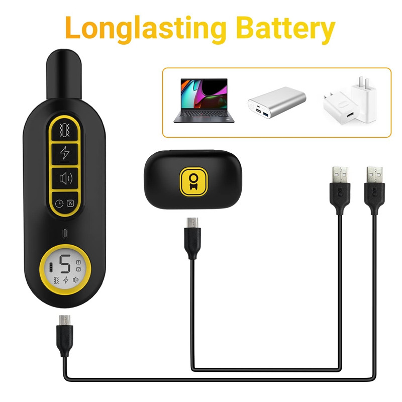 Zgarda de șoc pentru câini Zgarda de dresaj pentru câini, impermeabilă, cu telecomandă reîncărcabilă, rază de control de 1200 de metri, pentru câini mici/medii/mari