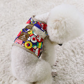 Set de lesă pentru ham pentru câini Kawaii, ham personalizat pentru animale de companie, vestă pentru animale de companie, reglabilă, respirabilă, pentru câini de talie mică, articole drăguțe, accesorii pentru animale de companie