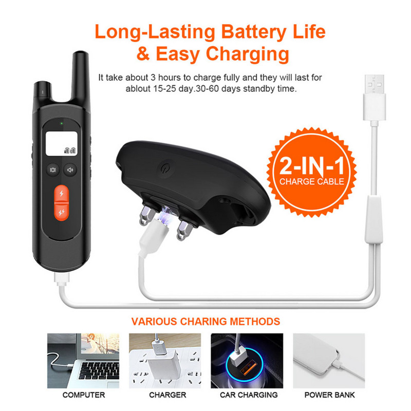 16OOF Αδιάβροχο Τηλεχειριστήριο Υπερήχων Αυτόματη Συσκευή Εκπαίδευσης Σκύλων