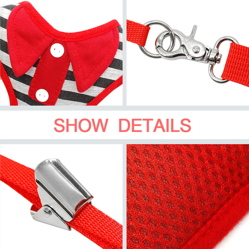 Hingavad koerarakmed Vest Reguleeritavad kutsikate rakmed ja jalutusrihma komplekt väikestele keskmistele koertele Nailonist lemmikloomade rinnarihm chihuahuale