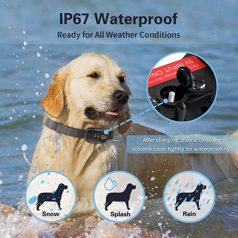 Pet Dog Anti Barking Συσκευή USB Electric Ultrasonic Dogs Training Collar Dog Stop Barking Shack Anti Bark Collar Drops