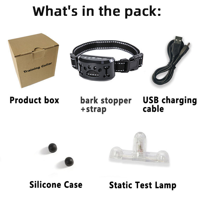 Pet Dog Anti Barking Συσκευή USB Electric Ultrasonic Dogs Training Collar Dog Stop Barking Shack Anti Bark Collar Drops