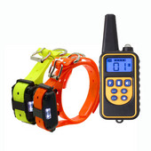 Za 2 psa 800M Električna ogrlica za dresuru pasa Daljinski upravljač za kućne ljubimce Vodootporan Punjiva s LCD zaslonom Električna dresura pasa C