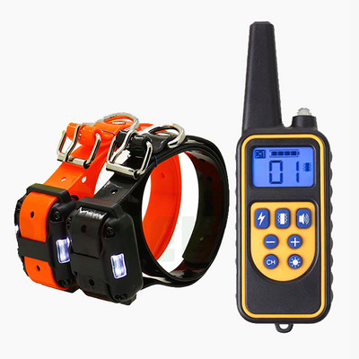 Za 2 psa 800M Električna ogrlica za dresuru pasa Daljinski upravljač za kućne ljubimce Vodootporan Punjiva s LCD zaslonom Električna dresura pasa C