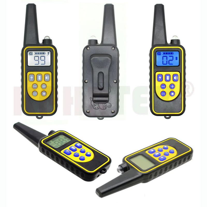 Za 2 psa 800M Električna ogrlica za dresuru pasa Daljinski upravljač za kućne ljubimce Vodootporan Punjiva s LCD zaslonom Električna dresura pasa C