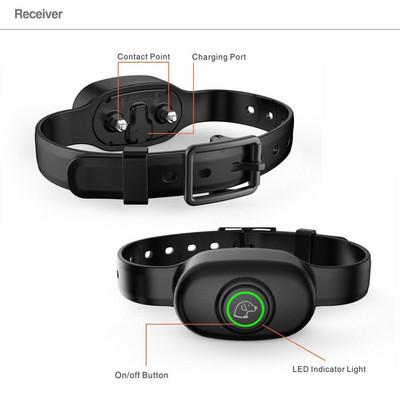 Zgarda pentru câini de companie LCD/oprior pentru lătrat Dispozitiv de dresaj pentru câini de la distanță Guler de șoc electric pentru câini Receptor rezistent la apă
