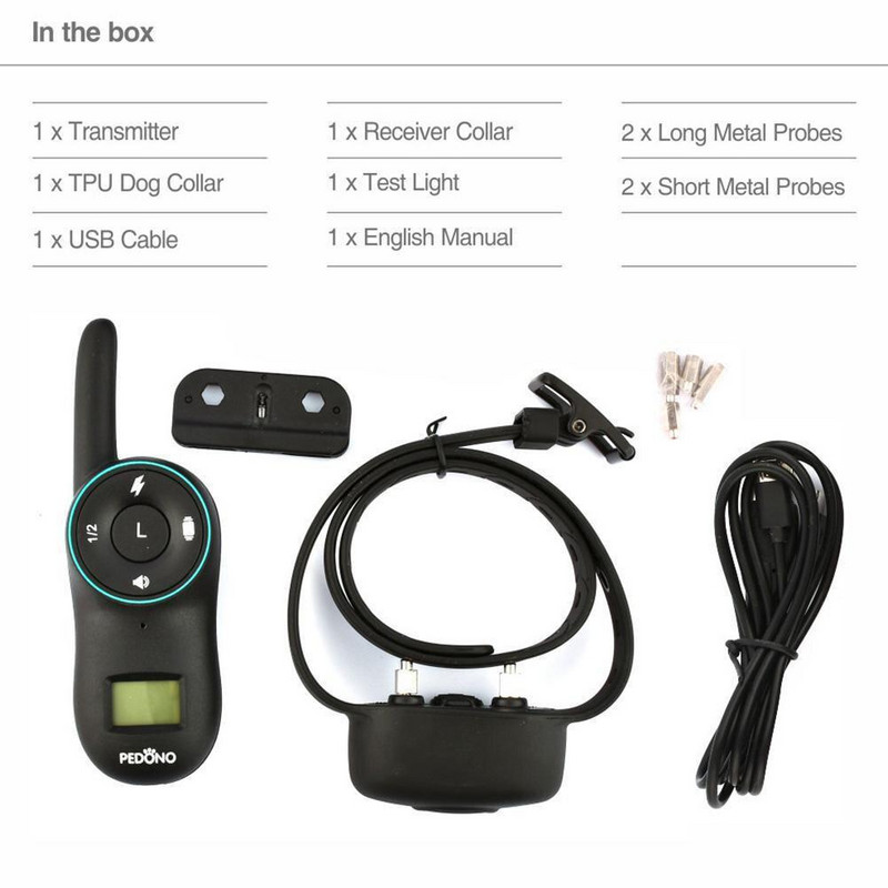 Zgarda pentru câini de companie LCD/oprior pentru lătrat Dispozitiv de dresaj pentru câini de la distanță Guler de șoc electric pentru câini Receptor rezistent la apă
