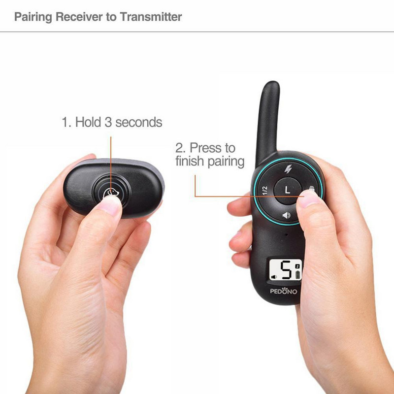 Zgarda pentru câini de companie LCD/oprior pentru lătrat Dispozitiv de dresaj pentru câini de la distanță Guler de șoc electric pentru câini Receptor rezistent la apă