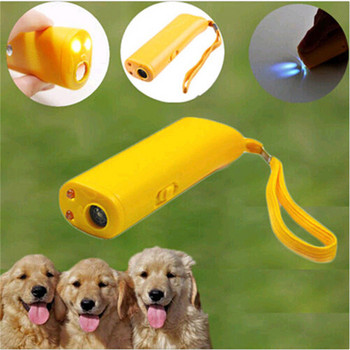 K40 3 в 1 устройство за прогонване на кучета LED ултразвукови репеленти за обучение на кучета Устройство против лай със светкавица Преносимо на открито