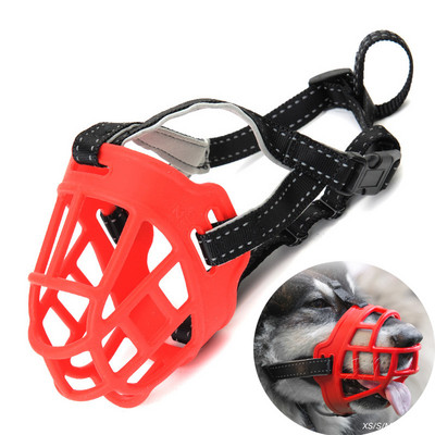 Bot pentru câine de companie Silicon moale Mască de față pentru câine mare Antrenament Anti-mușcătură reflectorizant Anti-latră Accesorii pentru animale de companie cățel reglabil