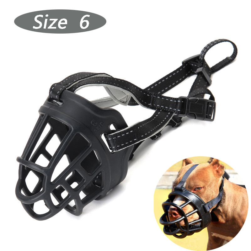 Bot pentru câine de companie Silicon moale Mască de față pentru câine mare Antrenament Anti-mușcătură reflectorizant Anti-latră Accesorii pentru animale de companie cățel reglabil