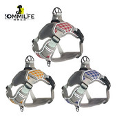 Harnaș pentru câini din pânză Oxford în carouri Vestă Ham reflectorizant, respirabil, pentru câini de talie medie, pentru câini de talie medie, antiexplozie, fără tragere