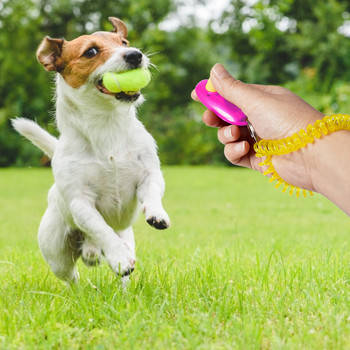 1PC Преносимо ръководство за обучение Clicker Dog Supplies Whistle Trainer Delicate Button Clicker Pets Dog Cat Pet Clicker