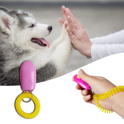1PC φορητός οδηγός εκπαίδευσης Clicker Dog Supplies Whistle Trainer Delicate Button Clicker Pets Dog Cat Pet Clicker