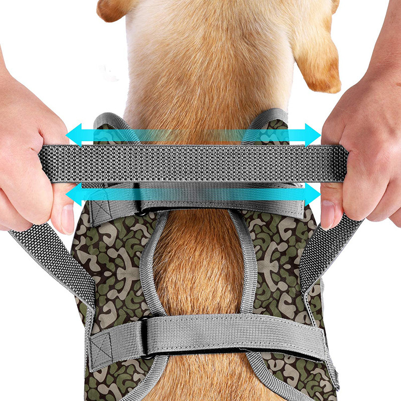 Benepaw Durabil Lift Ham Ham pentru câini Fără tragere Elastic Nylon Mâner Suport Reflexiv Ajustabil Vesta pentru animale de companie Recuperare picioare rănite din spate