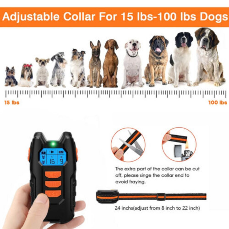 Sunet Soc Vibrație Reîncărcabil Reîncărcabil Guler Anti-Lătrat Antrenamentul câinilor de companie
