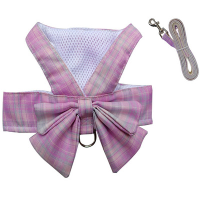 Φούστα με κολάρο σκύλου με φιόγκο Χαριτωμένο λουρί για κατοικίδια με λουρί στήθους σχοινί έλξης γάτα σκυλιά Ρούχα λουρί Γιλέκο Princess Tutu φόρεμα Φούστα