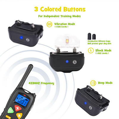 Anti Bark Remote 1500ft Range Training Ovratnik u Vodootpornom za Dog Act Tech LED 100g2280