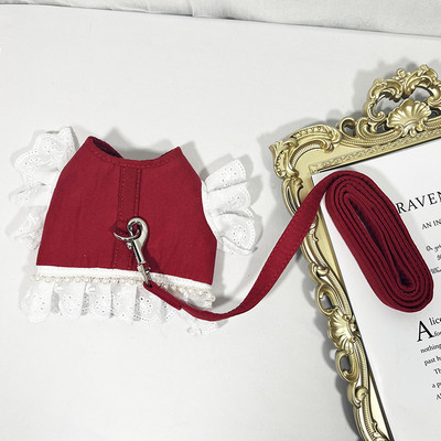 Σετ λουριών και λουριών για σκύλους για κατοικίδια Χαριτωμένο ρυθμιζόμενο λουρί για κουτάβι Χωρίς έλξη για υπαίθριο ταξίδι Μικρό σκύλο Αξεσουάρ για κατοικίδια Chihuahua York