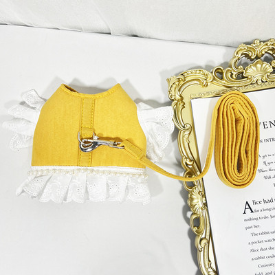 Σετ λουριών και λουριών για σκύλους για κατοικίδια Χαριτωμένο ρυθμιζόμενο λουρί για κουτάβι Χωρίς έλξη για υπαίθριο ταξίδι Μικρό σκύλο Αξεσουάρ για κατοικίδια Chihuahua York