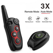 Dispozitiv de dresaj pentru câini cu telecomandă de 600 m, oprire automată a lătratului, guler de șoc electric, reîncărcabil, impermeabil, pentru dresaj pentru câini