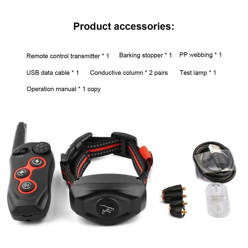 Dispozitiv de dresaj pentru câini cu telecomandă de 600 m, oprire automată a lătratului, guler de șoc electric, reîncărcabil, impermeabil, pentru dresaj pentru câini