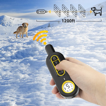 Ударен нашийник за кучета Водоустойчив нашийник за обучение на кучета с акумулаторно дистанционно управление 1200 фута Обхват на управление за малко/средно/голямо куче