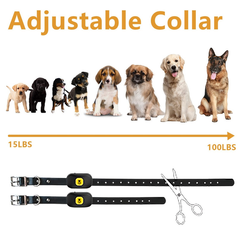 Zgarda de șoc pentru câini Zgarda de dresaj pentru câini, impermeabilă, cu telecomandă reîncărcabilă, rază de control de 1200 de metri, pentru câini mici/medii/mari