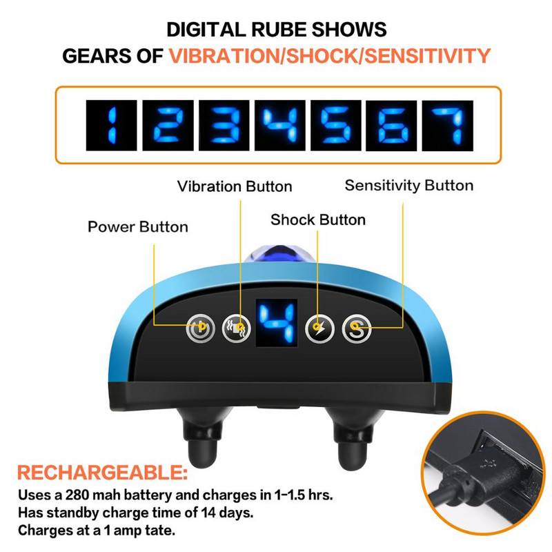 Automaatne koera haukumisvastane kaelarihm koera treeningkaelarihm Uus digitaalne ekraan veekindel laetav haukumiseta koera kaelarihm