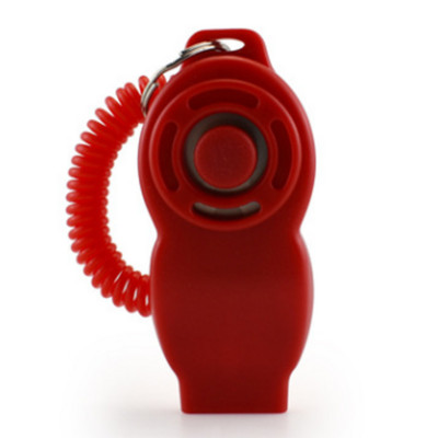 Fluier de dresaj pentru câini din plastic colorat, în formă de 8, 2 în 1, portabil, pentru antrenorul de căței, ghid de ajutor cu frânghie elastică.